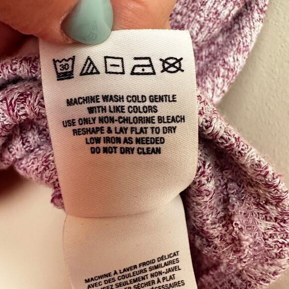 Maeve Anthropologie Harlan Knit Ribbed Tank Racerback Marled Purple Large - Picture 9 of 11